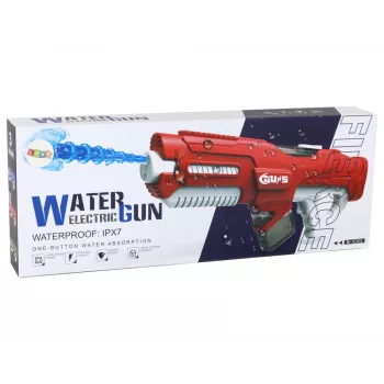 LEAN TOYS Didelis raudonas vandens pistoletas 750ml su akiniais
