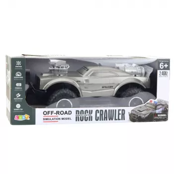 LEAN TOYS Didelis nuotoliniu būdu valdomas visureigis sportinis automobilis RC sidabrinis 1:8