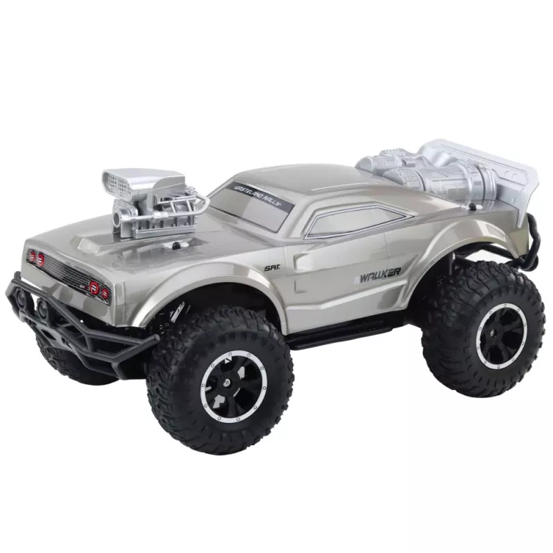LEAN TOYS Didelis nuotoliniu būdu valdomas visureigis sportinis automobilis RC sidabrinis 1:8