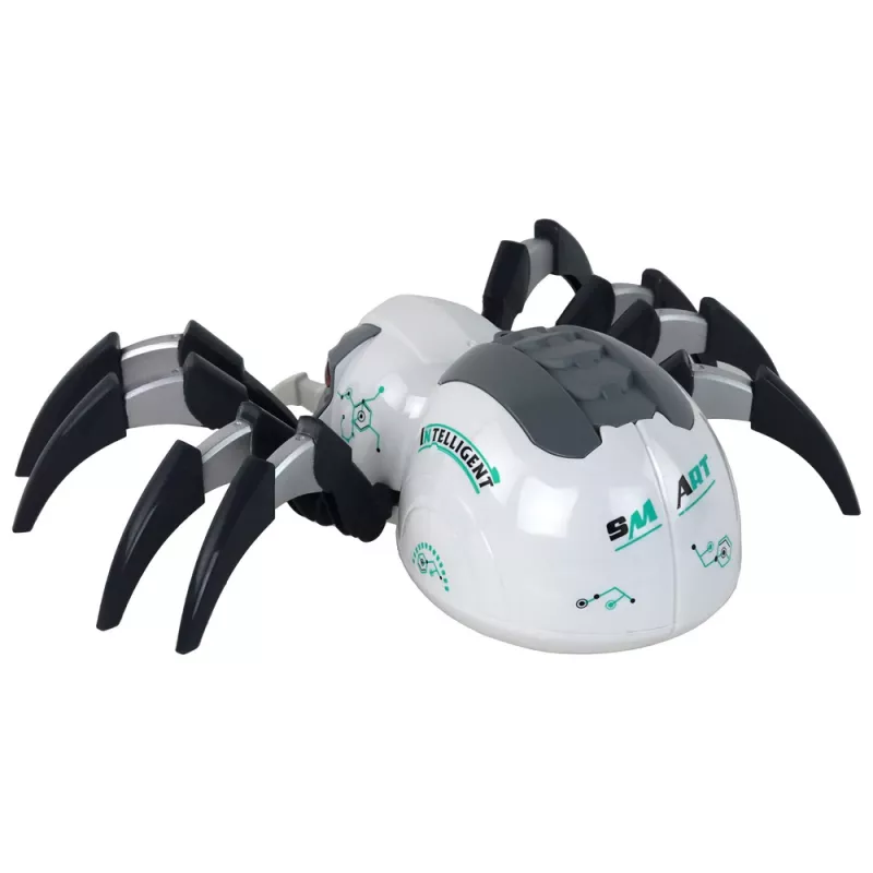 LEAN TOYS Didelis nuotoliniu valdymu valdomas RC voras, maitinamas baterijomis, baltas ir pilkas