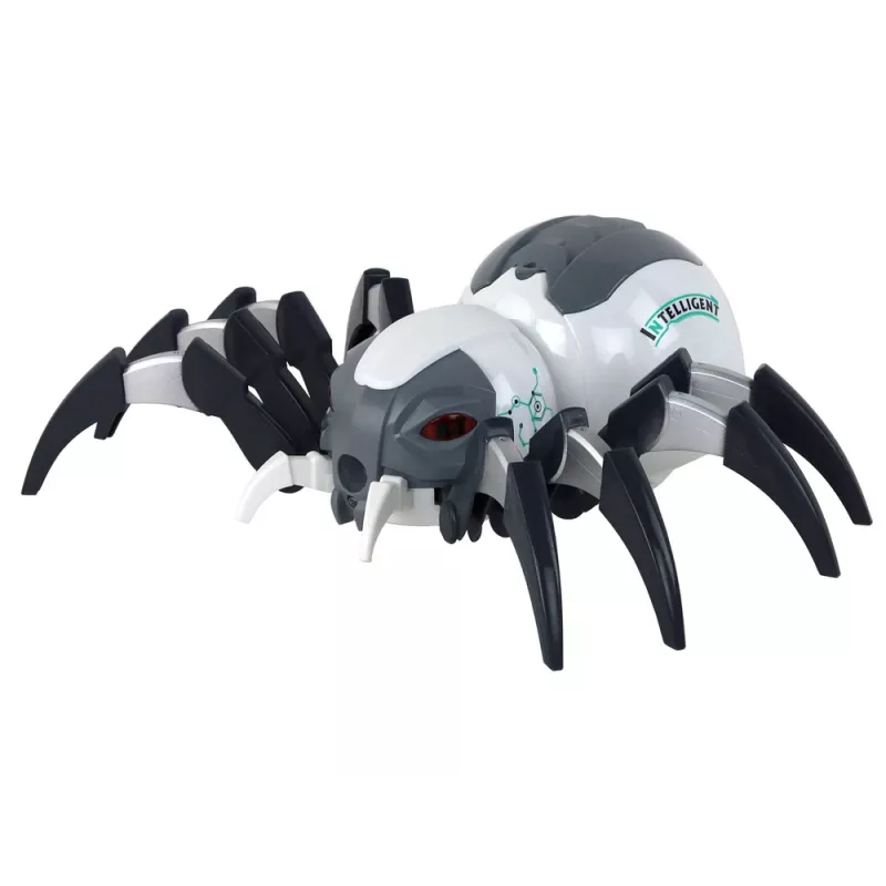 LEAN TOYS Didelis nuotoliniu valdymu valdomas RC voras, maitinamas baterijomis, baltas ir pilkas