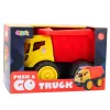LEAN TOYS Didelis savivartis vaikams smėlio statybų transporto priemonė raudonai geltona