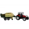 LEAN TOYS Didelis traktorius su priekaba Žemės ūkio mašina 65 cm