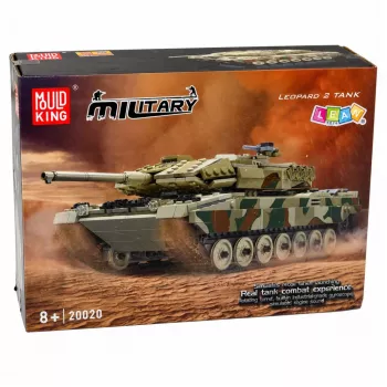 LEAN TOYS Leopard Military Tank Remote Controlled RC Construction Bricks 1100 vnt.