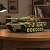 LEAN TOYS Leopard Military Tank Remote Controlled RC Construction Bricks 1100 vnt.