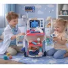 LEAN TOYS Little Doctor's Set Medical Cart X-Ray ECG Lights Pink 16 pcs.