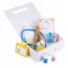 LEAN TOYS Mažojo gydytojo rinkinys - medicinos įrankiai - tikri aksesuarai - 36 vnt.