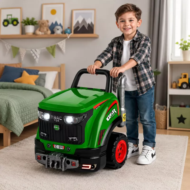 LEAN TOYS Little Handyman's išardomas traktorius su šviesomis, garsais ir garais