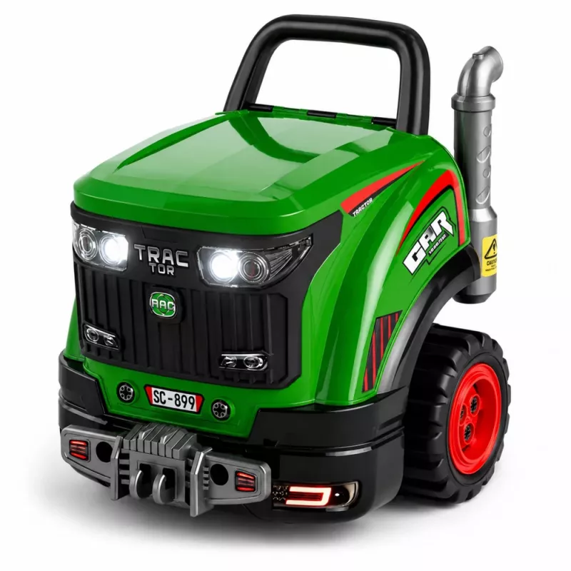 LEAN TOYS Little Handyman's išardomas traktorius su šviesomis, garsais ir garais
