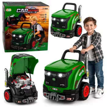 LEAN TOYS Little Handyman's išardomas traktorius su šviesomis, garsais ir garais