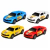 LEAN TOYS Lora Transporter vilkikas su 4 automobiliukais, šviesomis ir garsais – trinties varomas žaislinis automobilių vežėjas su atsegama priekaba