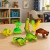 LEAN TOYS stebuklingas kiaušinis, iš kurio išsirita dinozauras vandenyje, baltas, 6,5 cm