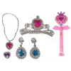 LEAN TOYS Magical Fairy Tale Princesses Set su interaktyvia lazdele, šviesa, garsu ir žvaigždžių projektoriumi