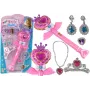 LEAN TOYS Magical Fairy Tale Princesses Set su interaktyvia lazdele, šviesa, garsu ir žvaigždžių projektoriumi
