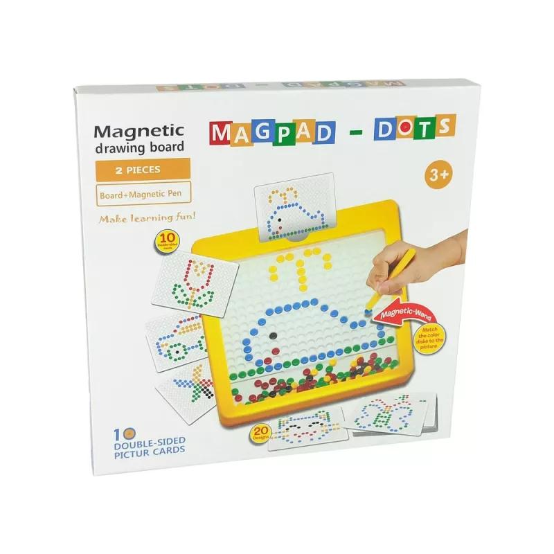 LEAN TOYS Magnetinė lenta 100 geltonų rutuliukų
