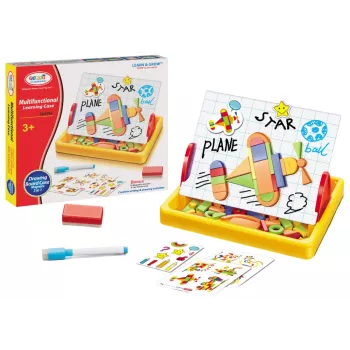 LEAN TOYS Magnetinė lenta geometrinėms figūroms piešti su magnetais