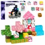 LEAN TOYS magnetinės kaladėlės 50 vnt. rinkinys – 3D pikselių vienaragio kubeliai, ABS plastikas, kūrybinis konstravimo žaislas