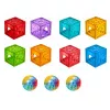 LEAN TOYS Magnetiniai statybiniai blokeliai 60 vnt. – Spalvingas kubelių ir rutuliukų takelio konstravimo rinkinys