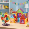 LEAN TOYS Magnetinių statybinių kaladėlių rinkinys, 70 vnt. – edukacinis STEM konstravimo žaislas su stipriais neodimio magnetais, įvairiaspalvis ABS plastikas, saugus ir patvarus vaikams nuo 3 metų