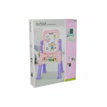 LEAN TOYS Magnetinė kreidos lenta Mėlyna Raudona Priedai