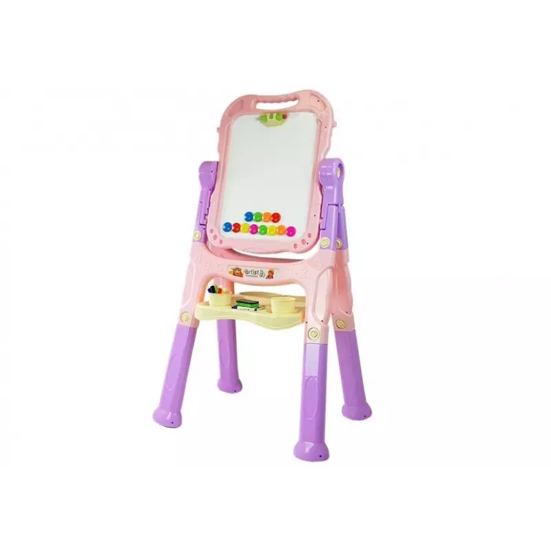LEAN TOYS Magnetinė kreidos lenta Mėlyna Raudona Priedai