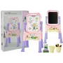 LEAN TOYS Magnetinė kreidos lenta Mėlyna Raudona Priedai