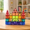 LEAN TOYS magnetiniai konstruktoriaus blokeliai 3D plokštės kūrybiniai STEM spalvingi 73 vnt.