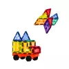 LEAN TOYS Magnetiniai konstrukciniai blokeliai 3D plokštės Kūrybiniai STEM Spalvoti 85 vnt.