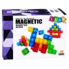 LEAN TOYS Magnetiniai konstrukciniai blokeliai kubeliai spalvoti 3D kubeliai 160 vnt.