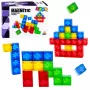 LEAN TOYS Magnetiniai konstrukciniai blokeliai kubeliai spalvoti 3D kubeliai 160 vnt.