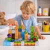 LEAN TOYS Magnetiniai konstrukciniai blokeliai kubeliai Square World 3D 114 vnt.