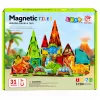 LEAN TOYS Magnetiniai konstrukciniai blokeliai Dinozaurai ir ugnikalnis 31 vnt.