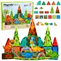 LEAN TOYS magnetiniai konstrukciniai blokai dinozaurai ugnikalnis rinkinys - 43 dalys STEM mokomasis statybinis žaislas vaikams 3+
