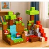 LEAN TOYS Magnetiniai konstrukciniai blokeliai Pixel World spalvoti kubeliai 146 vnt.