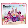 LEAN TOYS Magnetiniai konstrukciniai blokeliai Princess Castle Pink 38 vnt.