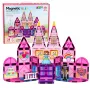 LEAN TOYS Magnetiniai konstrukciniai blokeliai Princess Castle Pink 38 vnt.