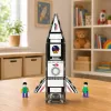 LEAN TOYS Magnetiniai konstrukciniai blokeliai Space Rocket Figures 26 vnt.