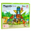 LEAN TOYS Magnetinės konstrukcinės kaladėlės Laukiniai gyvūnai Džiunglės ZOO 52 vnt.