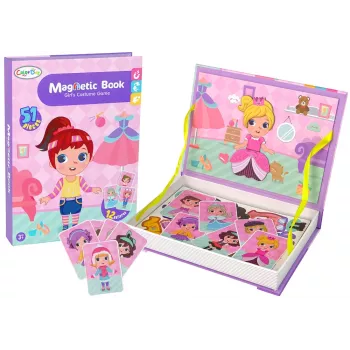 LEAN TOYS Magnetinė dėlionės knyga Persirengimo kostiumai
