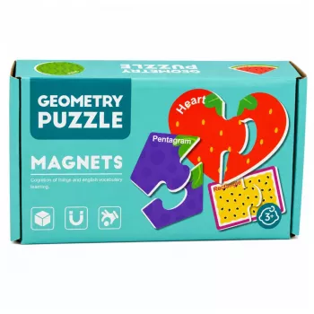 LEAN TOYS Magnetinė dėlionė Mokomės vaisius 30 dalių – Mokomieji vaisių magnetai lentoms, magnetinėms lentoms ir šaldytuvams