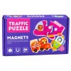 LEAN TOYS Magnetinė dėlionė Transporto priemonės Mokymosi rinkinys 30 vnt.
