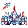 LEAN TOYS Magnetic Space Windows Construction Blocks 90 vnt. – ABS plastiko STEM konstravimo rinkinys