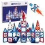 LEAN TOYS Magnetic Space Windows Construction Blocks 90 vnt. – ABS plastiko STEM konstravimo rinkinys