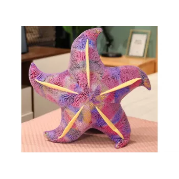 LEAN TOYS Mascot Plush Starfish Purple Pillow 20 cm