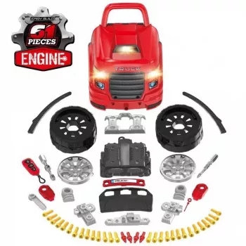 LEAN TOYS Mechaniko rinkinys, sunkvežimis išardymui, dirbtuvių įrankiai