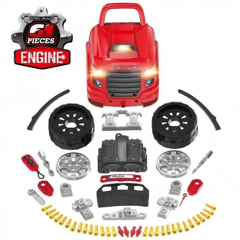 LEAN TOYS Mechaniko rinkinys, sunkvežimis išardymui, dirbtuvių įrankiai