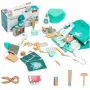 LEAN TOYS Medicininis rinkinys Mažasis daktaras Odontologas Medinė pirmosios pagalbos komplektacija Prijuostė 20 vnt.