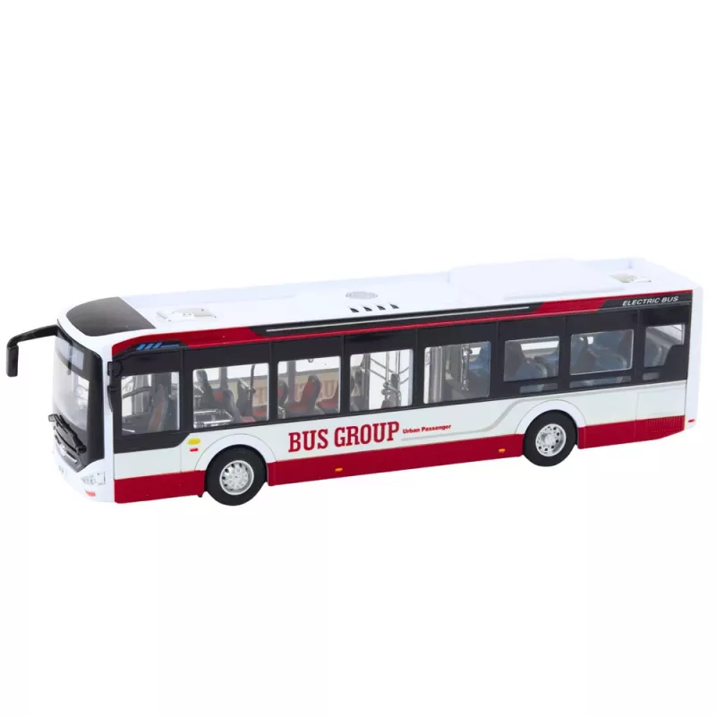 LEAN TOYS Metal City autobusas su garsu ir šviesomis 1:42