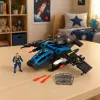 LEAN TOYS karinis atakos lėktuvas su kareivio figūrėle, paleidimo įrenginiais, šviesomis ir garsais