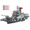 LEAN TOYS Karinis rinkinys Karinis laivas Mūšio armijos patrankos Šviesos garsai
